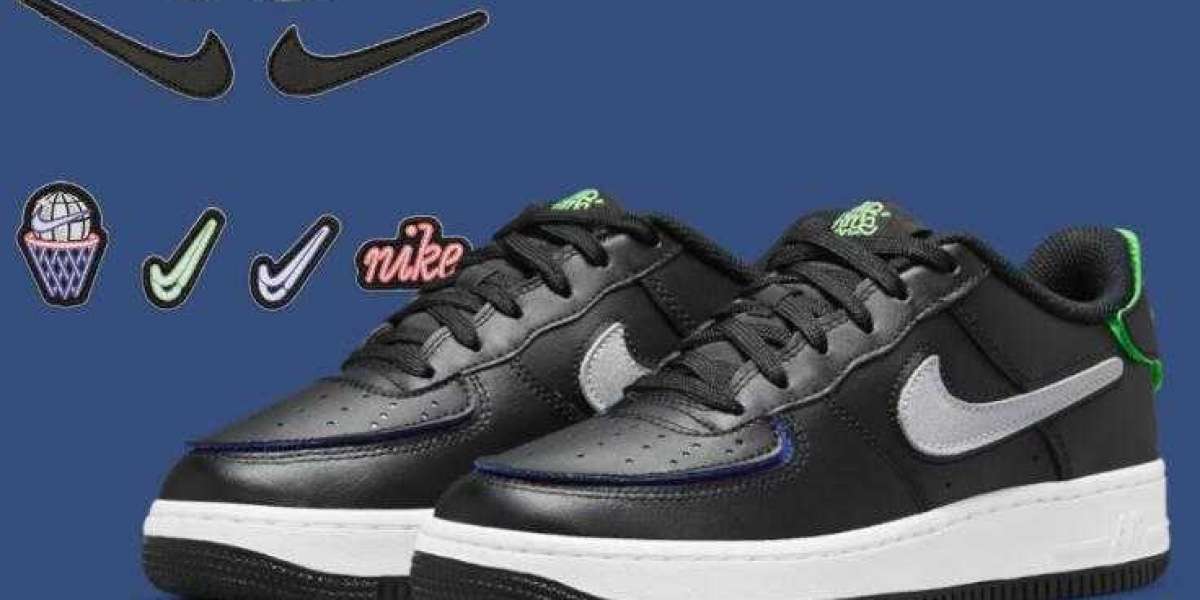 Latest Drops Nike Air Force 1 1 Black White Multicolor For Kids